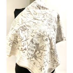 Shawl Embroided: 100% Cashmere